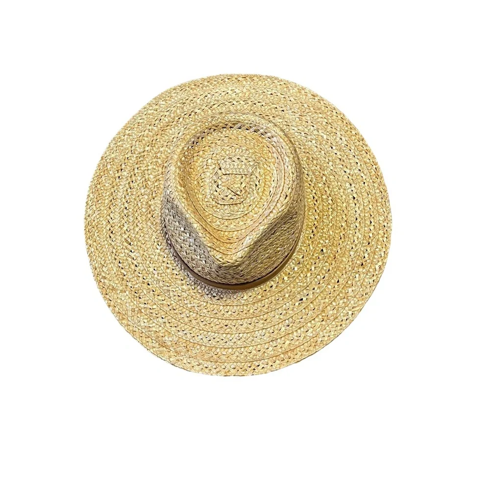 Wyeth by Todd Magill Natural Straw Rancher Hat Tan Leather Band O/S one  size - Picture 6 of 10